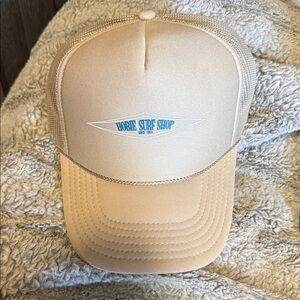 Hobie Tan Cap with Blue Logo